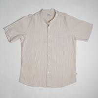 ราคา U2 MENS เสื้อเชิ้ตคอจีนแขนสั้นลายทาง รุ่น 4385 (19333803558)