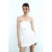 ราคา ZARA แฟชั่นใหม่ฤดูร้อนของผู้หญิงอารมณ์ตรงกับ Chatelaine ไม่มีสายรัดกางเกงสีขาว3345210 250 (19598953483)