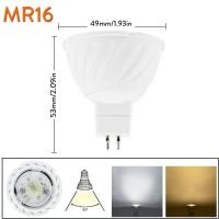 ราคา Huazu LED COB Spotlight GU10 GU5 3 MR16 7W Dimmable หลอดไฟ LED COB Spot Light Bulbs โคมไฟ220V 230V 240V อลูมิเนียมคุณภาพสูง Super Bright Ampoule (16726090733)