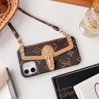ราคา เคสสุดหรูสำหรับ iPhone เคสโทรศัพท์14 Pro Max 13 11 12 Pro Maxเคสโทรศัพท์แฟชันหรูหราการ์ดกระเป๋าสตางค์หนังเคสพร้อมสายคล้องสายโซ่ (17818901904)
