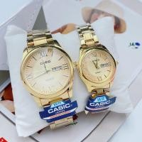ราคา N Time Shop นาฬิกาข้อมือคล้องใจคู่รักชายหญิง คาสิโอ ระบบควอตซ์ สายสแตนเลท หน้าปัด 43MM และ 35MM ฟังชั่นดูเวลา วัน และ วันที่ แถมกล่องฟรี (12170275558)