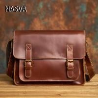 ราคา กระเป๋าสะพายไหล่หนังแท้วินเทจทำมือชั้นแรกหนังวัวกระเป๋าหิ้ว NASVA (19999089069)