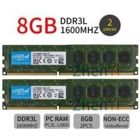 ราคา Crucial 16GB 2X8GB DDR3L 1600MHz 1 35V PC3L 12800U DIMM Desktop Memory 240 Pin (18672074509)