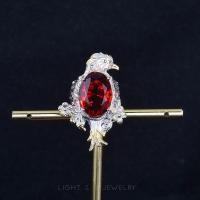 ราคา LIGHT Z สไตล์ย้อนยุคหญิงแหวนนกอินทรีฝังคริสตัลปรับเครื่องประดับส่วนบุคคล (11705280890)