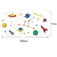 ราคา สติ๊กเกอร์ติดผนังลายอวกาศสำหรับเด็กผู้ชายสติกเกอร์ติดผนังอะคริลิค3D สำหรับตกแต่งข้างเตียงห้องนอนสติกเกอร์ติดผนัง (11085732940)