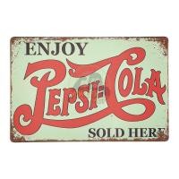 ราคา ป้ายสังกะสีวินเทจ Enjoy Pepsi Cola ขนาด 20x30 ซม (11078736000)