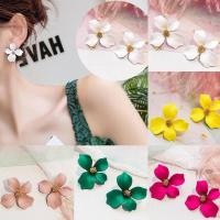 ราคา กลีบดอกไม้เกาหลีต่างหูเม็ดกลมต่างหูรูปดอกไม้แฟชั่นสตรีอัญมณีต่างหูเม็ดกลมผู้หญิง (977492118)