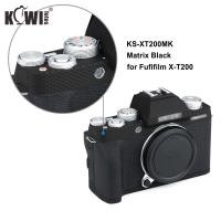 ราคา JJC ป้องกันรอยขีดข่วน 3M กาวผิวกล้องฟิล์มสำหรับ Fujifilm Fuji xt200 XT200 X T200 ตัวป้องกันกล้องเงาสีดำสติกเกอร์ตกแต่งเมทริกซ์สีดำคาร์บอนไฟเบอร์สีดำ (11951135636)