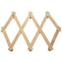 ราคา COD จัดส่งฟรี Accordion Wall Hanger 10 Hooks Pack Of 2 Natural Wood Wall Mounted Expandable Accordion Peg Coat Rack Hanger 2 Pack (13802733995)