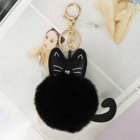 ราคา ของขวัญผู้หญิงแบบน่ารักของ CHUAN พวงกุญแจการ์ตูนตุ๊กตาจี้ห้อยกระเป๋าปอมปอมอุปกรณ์เสริมเสน่ห์พวงกุญแจตุ๊กตาลูกบอลแมวโซ่กุญแจแมว (17794143269)