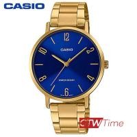 ราคา CASIO Standard นาฬิกาข้อมือผู้หญิง สายสแตนเลส รุ่น LTP VT01G 2BUDF สีทอง หน้าปัดน้ำเงินตัวเลข (11167313930)