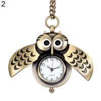 ราคา โบราณการ์ตูนนกฮูกปีกนาฬิกาพกควอตซ์จี้ของขวัญคริสต์มาสสร้อยคอ (7451138627)