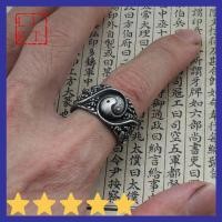 ราคา LIKT เครื่องเงินไทยวินเทจแหวนไทชิทันสมัยสำหรับผู้ชายแหวนแหวนปรับขนาดได้ผู้ชายแบบรูปแบบเรียบง่ายเนื้อเก่าเครื่องรางต้นกำเนิด (20510312296)