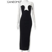 ราคา Black Prom Strapless Maxi Dresses for Women Summer Party Evening Chic And Elegant y Backless Bodycon Long Dress Woman (14133045385)