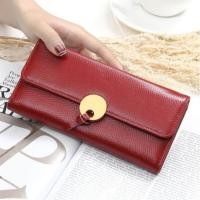 ราคา Leather Best Style กระเป๋าถือกระเป๋าสตางค์ ผู้หญิง ใบยาวสไตล์หรูหรา หนังแท้อย่างดี รุ่น A030 2B สีไวน์แดงพร้อมกล่อง (200907344)