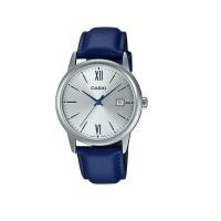 ราคา นาฬิกาข้อมือ Casio รุ่น MTP V002L 2B3 นาฬิกา นาฬิกาผู้ชาย สายหนัง สีน้ำเงิน อนาล็อค กันน้ำ ของแท้ 100 ประกันศูนย์เซนทรัล 1 ปี (15122923719)