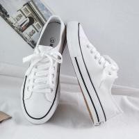 ราคา ใหม่ รองเท้าผ้าใบหุ้มข้อต่ำ สไตล์แฟชั่น เกาหลี รุ่นชายและหญิง 35 44 รองเท้าผู้หญิงสีขาวดำคลาสสิก ระบายอากาศได้ดี สวมใส่สบาย (19698595005)