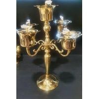 ราคา ตะเกียงน้ำมันตั้งโต๊ะ 5 ช่อ สูง 14 นิ้ว ทองเหลืองไทย (7761610611)