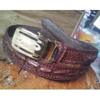ราคา เข็มขัดหนังจระเข้ CROCODILE LEATHER หัวเข็มถักขอบตลอดเส้นด้วยช่างผู้ชำนาญการ (21046869407)