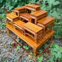 ราคา DR โต๊ะหมู่บูชาไม้สัก หมู่ 9 หน้า 3 ขนาด 50 28 35 ซม โต๊ะหมู่บูชาไม้สักทอง สีย้อมไม้สัก เหมาะสำหรับวางพระให้เป็นระเบียบและสง่างาม เป็นอย่างยิ่ง (17043421110)