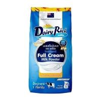 ราคา สินค้าล็อตใหม่ แดรี่ริช นมผงแท้ ชนิดเต็มมันเนย 1 กิโลกรัม Dairy Rich Instant Full Cream Milk Powder 1 kg สินค้าใหม่ สด โปรโมชั่นสุดคุ้ม มีเก็บเงินปลายทาง (15277698095)