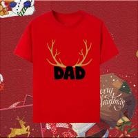 ราคา เสื้อยืดคอกลม DAD Deer Horses พิมพ์ลาย S 5XL (21028129209)