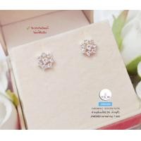 ราคา ต่างหูเงินแท้92 5 ต่างหูจิ๋ว ลายดอกไม้ประดับเพชร cz งานน่ารักๆ มี 3 แบบให้เลือกค่ะ เรือนเงินแท้ (9734340540)