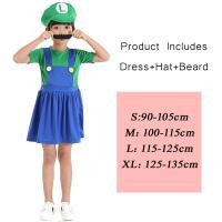 ราคา เด็ก Super ชุดคอสเพลย์ซุปเปอร์มาริโอสำหรับผู้หญิง Super Mary กระโปรงสายเอี๊ยมชุดชุดคอสเพลย์ฮัลโลวีนสำหรับสาว (19176367382)