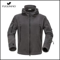 ราคา Fuguiniao Outdoor Fleece Softshell Jacket ทหารยุทธวิธี Man Casual Hooded Jacket Outerwear Coat Army Clothes (16948045295)