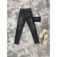 ราคา ยีนส์ขาเดฟขาดเข่า สาวอวบ (19087754885)