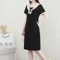 ราคา เดรสคอปาดมีซิปลายทาง2ชิ้นเดรสคอปาดเข้ารูปมี2023สไตล์ใหม่ฤดูร้อน (19278084064)