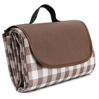 ราคา Outdoor Picnic Blanket Extra Beach Blanket Waterproof Sand Mat Foldable Lightweight for Beach Camping Hiking Brown (18839357484)