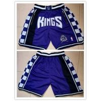 ราคา nba Sacramento Kings black MN print side pockets basketball shorts (19785308258)