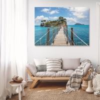 ราคา รูปติดผนัง ตกแต่งบ้าน ภาพวิวธรรมชาติ ต้นไม้ ภูเขา พระอาทิตย์ ภาพผ้าใบขึงเฟรมไม้สนแท้ พร้อมแขวน (20809466514)