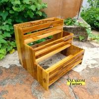 ราคา ชั้นวางขวดน้ำปลาไม้สัก ชั้นวางขวดเครื่องปรุง ชั้นวางของ 33 41 34 ซม สีเคลือบใสโชว์ลายไม้ (19594893301)