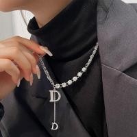 ราคา สร้อยคอรูปตัวอักษร D สำหรับผู้หญิงสร้อยคอสำหรับผู้ชายอุปกรณ์เสริมสร้อยฮิปฮอปใหม่ (19141494188)