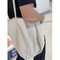 ราคา cloth bag Korean กระเป๋าผ้าสไตล์เกาหลีขนาดใหญ่ เรียบๆ พร้อมส่ง (18270104206)