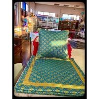 ราคา ชุดหมอนอิงหมอนกราบและผ้าอาสนะปูนั่งพระสงฆ์ สีน้ำเงิน ทอง ขนาดใหญ่ A set of cushions prostrate pillows and asana cloth for sitting monks (17442054509)