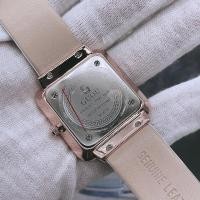 ราคา ฮ่องกง GUOU Guou นาฬิกาผู้หญิงหนังแท้เข็มขัดปฏิทินผู้หญิงคนส่วนน้อยกันน้ำแฟชั่นสแควร์ควอตซ์นาฬิกาผู้หญิง hot (19636292714)