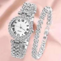 ราคา นาฬิกาควอตซ์นาฬิกาข้อมือหรูหราแฟชั่นประดับเพชรเทียมสำหรับผู้หญิงนาฬิกาหรูหราสร้อยข้อมือนาฬิกาสำหรับผู้หญิง relogio feminino (21170338007)