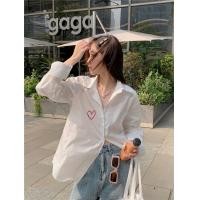 ราคา SD2976 เสื้อเชิ้ตแขนยาว ดีเทลลายหัวใจงานปักผู้หญิง สีขาว สไตล์เรียบง่าย oversize เสื้อผ้าแฟชั่นพร้อมส่ง (19499475834)
