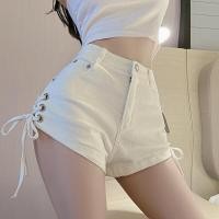 ราคา COD SDFERTEEEWE 2021 New Vintage Casual High Street Jean Shorts Women Denim Shorts With high Waist Straps Tassel Female Summer Shorts For Womens Black Shorts (20053812276)