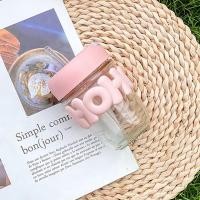 ราคา แก้วสุดคิ้ว พร้อมหูหิ้วไข่มุกและหลอดแก้ว พกพาง่าย สะดวกสุด ขนาด350มิลลิตร (20434865836)