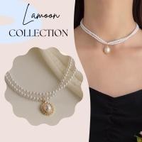 ราคา Li lamoon สร้อยคอแฟชั่น Pearl Necklace พร้อมส่ง (19879478450)