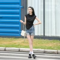 ราคา พร้อมส่ง เสื้อแขนกุด งานรัดรูป ผ้าเรย่อน แฟชั่นผู้หญิง (20239534298)