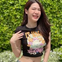 ราคา เสื้อครอป Bershka เบิร์ดก้า สินค้าแบรนด์แท้นำเข้า พร้อมส่ง BSK 002 (19407870961)