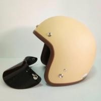 ราคา AVEX หมวกกันน็อควินเทจคลาสสิค รุ่นLB สีครีมด้าน คิ้วนำ้ตาล ผ้านำ้ตาล (17451136602)