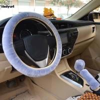 ราคา Studyset IN stock Warm Fur Automotive Steering Wheel Cover Universal Steering wheel Plush Car Steering Wheel Covers (19995028496)