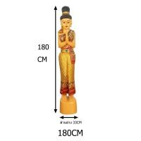 ราคา นางไหว้ ยืนพนม เดินเส้นเขียนทองติดกระจก ตุ๊กตา ไม้แกะสลัก ตุ๊กตาต้อนรับ โรงแรม ตกแต่ง ตุ๊กตาไม้ยืนพนมมือ (19691132080)