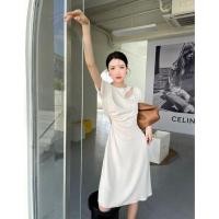 ราคา พร้อมส่ง เดรสสีครีมเบจ ใส่ออกงานได้ค่า เดรสงานแต่ง (19186737011)